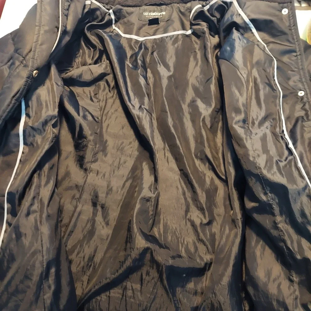 Liz Claiborne Women's Quilted Winter Jacket Coat Black Size 2X - Picture 7 of 10